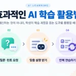 먼저 생각하기, 질문·힌트 요청, 맞춤 설명, 반복 연습, 답변 검증으로 이어지는 효과적인 AI 학습 활용법